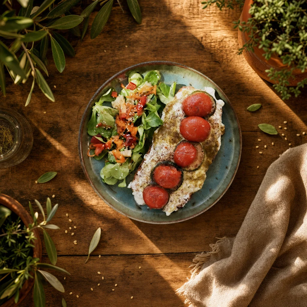 Lachs Avo mit Spinat und Teriyaki bei matchas Café